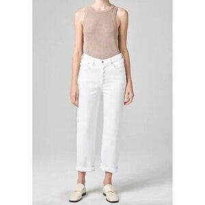 Citizens of Humanity Dylan Mid-Rise Rolled Crop White Jeans Hereafter Sz 27 NWT